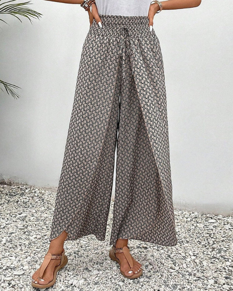 Chic Collection | Wide Leg Trousers Women with High-Waisted Fit | Flowy Design for Effortless Style