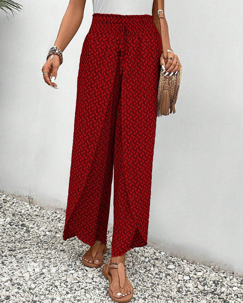 Chic Collection | Wide Leg Trousers Women with High-Waisted Fit | Flowy Design for Effortless Style