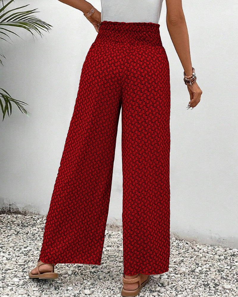 Chic Collection | Wide Leg Trousers Women with High-Waisted Fit | Flowy Design for Effortless Style