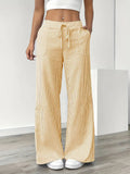 Chic Striped Pants | High-Waist Fit with Stretchy Waistband | Effortless Style for All-Day Comfort