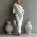 Daisy Collection | Women's Summer Dress with One-Shoulder Neckline | Asymmetrical Hem for Effortless Elegance