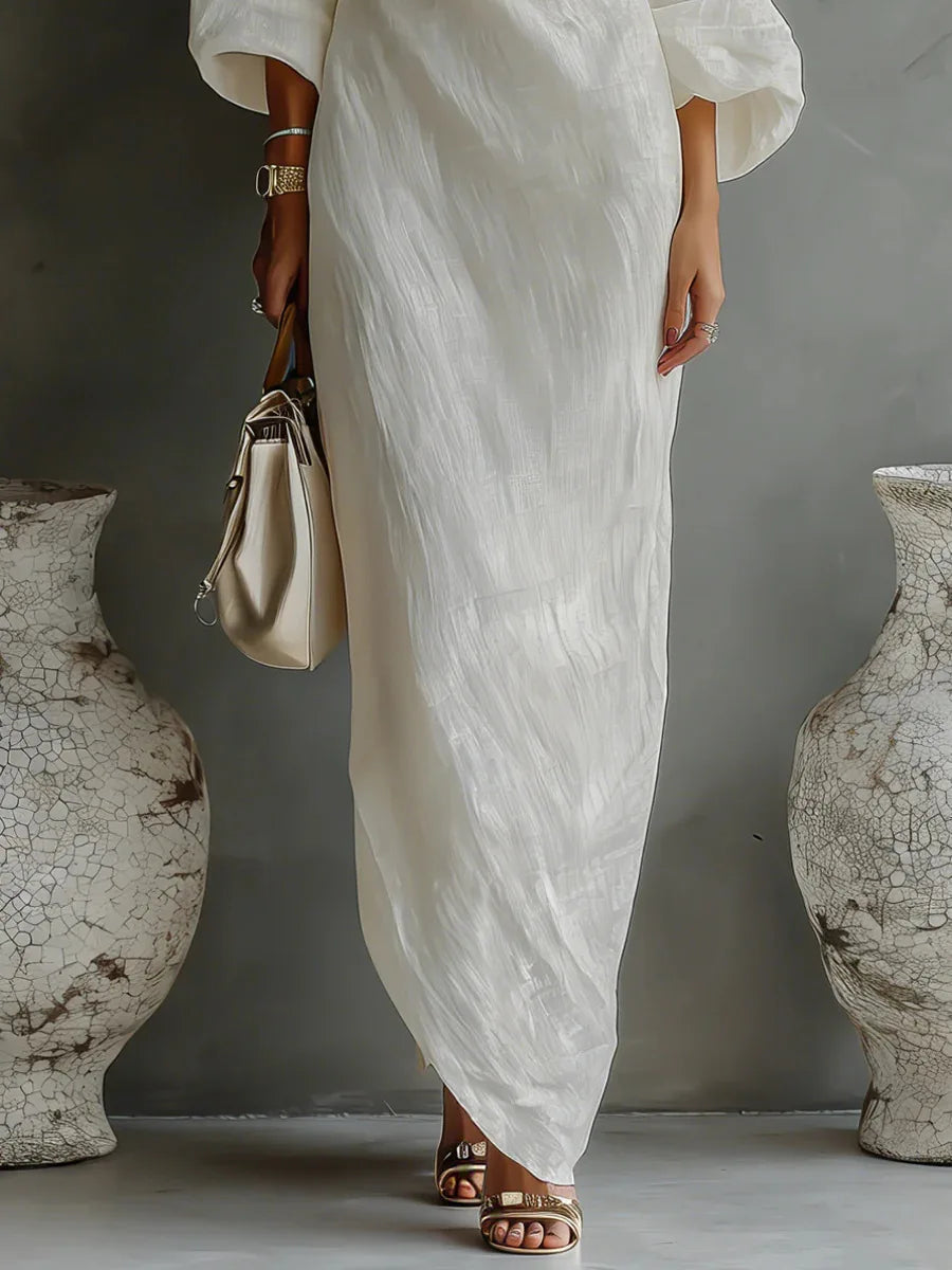 Daisy Collection | Women's Summer Dress with One-Shoulder Neckline | Asymmetrical Hem for Effortless Elegance