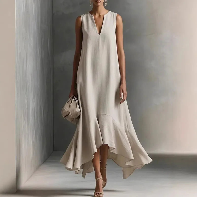 Elegant Collection | Summer Dresses for Women with Ruffle Hem | Lightweight Flowy Sundress for Effortless Style