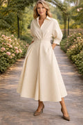 Elegant Wrap-Front Maxi Dress for Women with Flowing Skirt | Effortless Style for Any Occasion