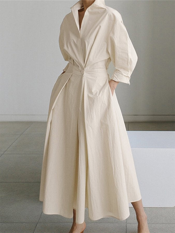 Elegant Wrap-Front Maxi Dress for Women with Flowing Skirt | Effortless Style for Any Occasion