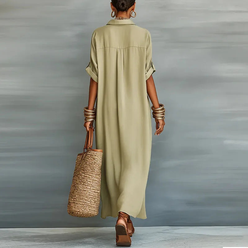 Gemma Collection | Women's Summer Dress with Button-Down Front | Relaxed Maxi Style for Effortless Comfort